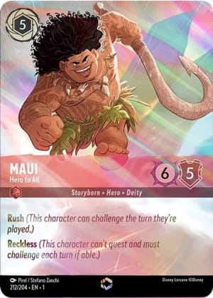 Maui Hero to All Alternate Art in Disney Lorcana